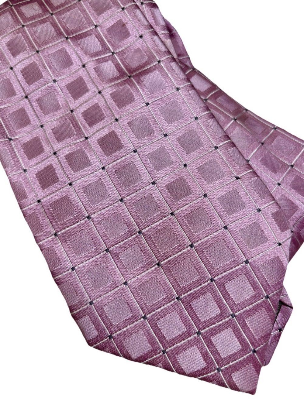 Calvin Klein Pink Square-Pattern Tie